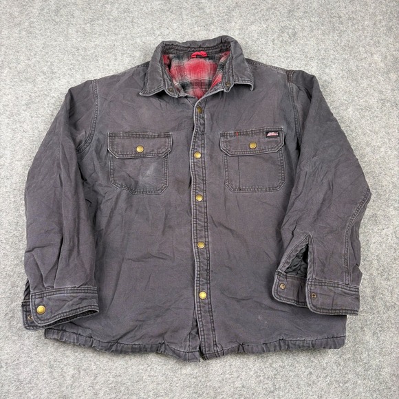 Dickies Other - Dickies Jacket Mens XL Gray Flannel Lined Duck Canvas Workwear Detroit Utility‎
